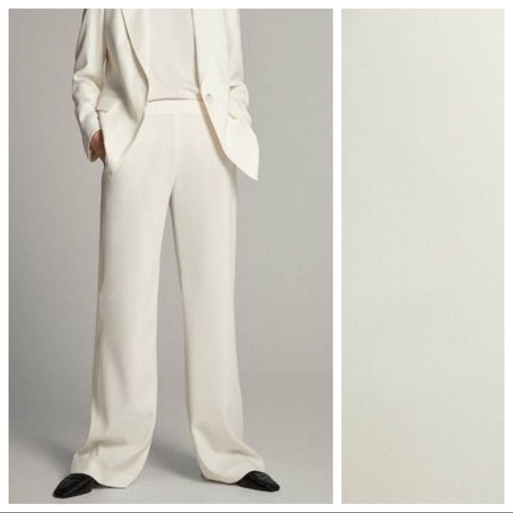 NWT. Massimo Dutti White Trousers Size 10 - Picture 4 of 11